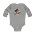 Cartoon Fox Long Sleeve Baby Bodysuit – Cute Witch Halloween Outfit - Image 3