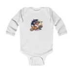 Cartoon Fox Long Sleeve Baby Bodysuit – Cute Witch Halloween Outfit - Image 2