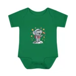 Cartoon Koala Short Sleeve Baby Bodysuit – Cute Space Explorer Outfit - Image 3