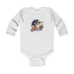 Cartoon Cat Long Sleeve Baby Bodysuit – Cute Witch Halloween Outfit - Image 3