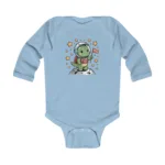 Cartoon Dino Long Sleeve Baby Bodysuit – Cute Space Explorer Outfit - Image 6