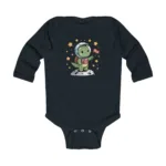 Cartoon Dino Long Sleeve Baby Bodysuit – Cute Space Explorer Outfit - Image 8