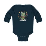 Cartoon Dino Long Sleeve Baby Bodysuit – Cute Space Explorer Outfit - Image 10
