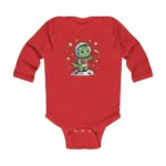 Cartoon Dino Long Sleeve Baby Bodysuit – Cute Space Explorer Outfit - Image 12