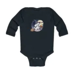 Cartoon Poddle Long Sleeve Baby Bodysuit – Cute Witch Halloween Outfit - Image 4