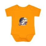 Cartoon Goat Short Sleeve Baby Bodysuit – Cute Witch Halloween Outfit - Image 3