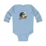 Cartoon Frog Long Sleeve Baby Bodysuit – Cute Witch Halloween Outfit - Image 3