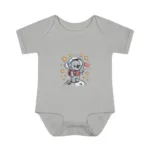 Cartoon Koala Short Sleeve Baby Bodysuit – Cute Space Explorer Outfit - Image 6