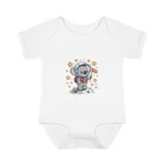 Cartoon Koala Short Sleeve Baby Bodysuit – Cute Space Explorer Outfit - Image 4