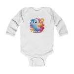 Thumbs Up Boo Long Sleeve Baby Bodysuit | Rabbit Skins 4411