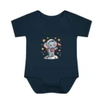 Cartoon Elephant Short Sleeve Baby Bodysuit – Cute Astronaut Costume - Image 7