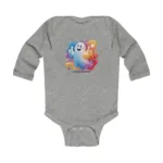 Thumbs Up Boo Long Sleeve Baby Bodysuit | Rabbit Skins 4411 - Image 2