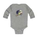 Cartoon Frog Long Sleeve Baby Bodysuit – Cute Witch Halloween Outfit - Image 2
