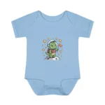 Cartoon Dino Short Sleeve Baby Bodysuit – Cute Space Explorer Outfit - Image 10