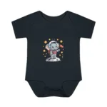 Cartoon Elephant Short Sleeve Baby Bodysuit – Cute Astronaut Costume - Image 2