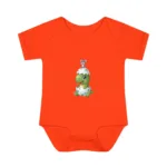 Cute Dinosaur Short Sleeve Baby Bodysuit – Adorable Dino and Chick Friendship Infant Outfit - Image 13