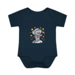 Cartoon Koala Short Sleeve Baby Bodysuit – Cute Space Explorer Outfit - Image 8