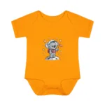 Cartoon Koala Short Sleeve Baby Bodysuit – Cute Space Explorer Outfit - Image 10