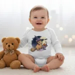 Cartoon Camel Long Sleeve Baby Bodysuit – Cute Witch Halloween Outfit