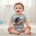 Cartoon Camel Short Sleeve Baby Bodysuit – Cute Witch Halloween Outfit