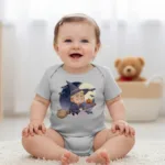 Cartoon Trump Long Sleeve Baby Bodysuit – Cute Witch Halloween Outfit
