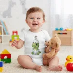 Cute Dinosaur Short Sleeve Baby Bodysuit – Adorable Dino and Chick Friendship Infant Outfit - Image 3