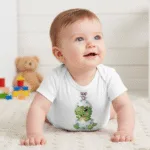 Cute Dinosaur Short Sleeve Baby Bodysuit – Adorable Dino and Chick Friendship Infant Outfit - Image 10