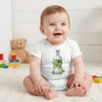 Cute Dinosaur Short Sleeve Baby Bodysuit – Adorable Dino and Chick Friendship Infant Outfit - Image 7