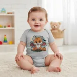 Baby Short Sleeve Bodysuit - Adorable Halloween Fox Cute Outfit