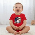 Cartoon Cow Short Sleeve Baby Bodysuit – Cute Witch Halloween Outfit - Image 3