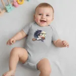 Cartoon Cow Short Sleeve Baby Bodysuit – Cute Witch Halloween Outfit - Image 4