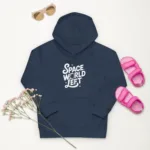 Space-Themed Kids Eco Hoodie - Kid Outfit, Outer Space Apparel - Image 12