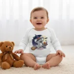 Cartoon Koala Long Sleeve Baby Bodysuit – Cute Witch Halloween Outfit