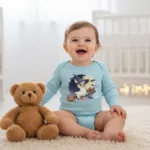 Cartoon Lama Long Sleeve Baby Bodysuit – Cute Witch Halloween Outfit