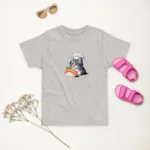Chef Cat Inspecting Sushi Toddler Jersey T-Shirt | Rabbit Skins 3321" - Image 5