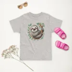 Cute Smiling Sloth Toddler Jersey T-Shirt | Rabbit Skins 3321 - Image 4