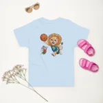 Lion & Mouse Playing Basketball Toddler Jersey T-Shirt | Rabbit Skins 3321 - Image 6