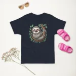 Cute Smiling Sloth Toddler Jersey T-Shirt | Rabbit Skins 3321 - Image 2