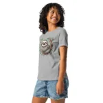Cute Smiling Sloth Mom T-Shirt | Bella + Canvas 6400