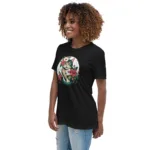 Tropical Floral Cat Mom Relaxed T-Shirt | Bella + Canvas 6400 - Image 5