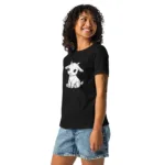 Goat Line Art Mom Relaxed T-Shirt | Bella + Canvas 6400 - Image 5