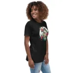 Tropical Floral Cat Mom Relaxed T-Shirt | Bella + Canvas 6400 - Image 6