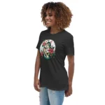 Tropical Floral Cat Mom Relaxed T-Shirt | Bella + Canvas 6400 - Image 8