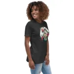 Tropical Floral Cat Mom Relaxed T-Shirt | Bella + Canvas 6400 - Image 9