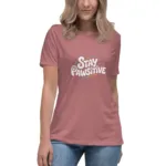 Stay Pawsitive Mom Relaxed T-Shirt | Bella + Canvas 6400 - Image 5