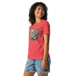 Cute Smiling Sloth Mom T-Shirt | Bella + Canvas 6400 - Image 9
