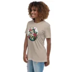 Tropical Floral Cat Mom Relaxed T-Shirt | Bella + Canvas 6400 - Image 14