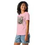 Cute Smiling Sloth Mom T-Shirt | Bella + Canvas 6400 - Image 18