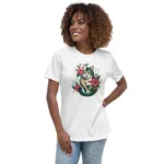 Tropical Floral Cat Mom Relaxed T-Shirt | Bella + Canvas 6400 - Image 16