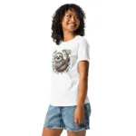 Cute Smiling Sloth Mom T-Shirt | Bella + Canvas 6400 - Image 20
